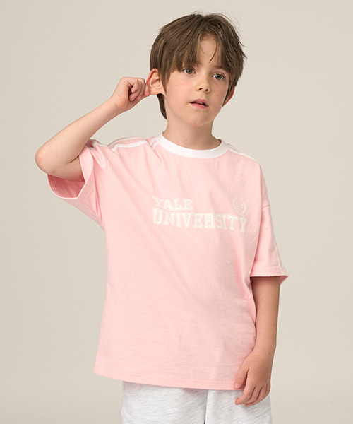 [예일키즈] 예일 라인 포인트 반팔 티셔츠 A5M018_화이트 120